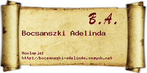 Bocsanszki Adelinda névjegykártya